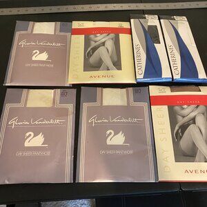 Lot of 7 hosiery NEW in package. Plus size E all name brands !